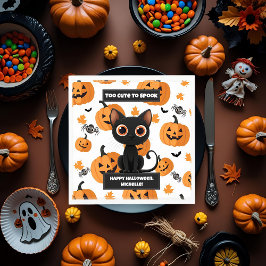 Halloween Party Napkin - Te Schattige om Spook Cat Servet