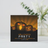 Halloween Party Night met enge pompoenen Save The Date (Staand voorkant)