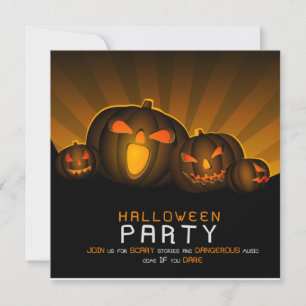 Halloween Party Night met enge pompoenen Save The Date