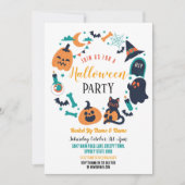 Halloween Party Nodig Geesten Pompoenen uit Kaart (Voorkant)