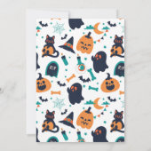 Halloween Party Nodig Geesten Pompoenen uit Kaart (Achterkant)