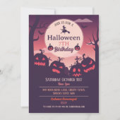Halloween Party Nodig Geesten Pumpkins Wissels Kaart (Voorkant)