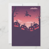 Halloween Party Nodig Geesten Pumpkins Wissels Kaart (Achterkant)