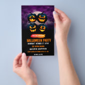 Halloween party nodiging volledig klantgericht flyer (Hand)