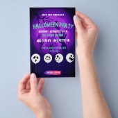 Halloween party nodiging volledig klantgericht flyer (Hand)