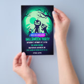 Halloween party nodiging volledig klantgericht flyer (Hand)