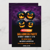 Halloween party nodiging volledig klantgericht kaart (Voorkant / Achterkant)