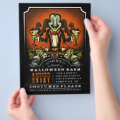 Halloween Party nodigt 8.5 x 11 Flyer Dracula Fun  (Hand)