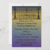 Halloween Party nodigt uit Kaart (Achterkant)