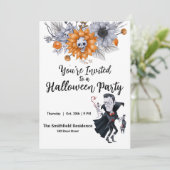 Halloween Party nodigt uit Kaart (Staand voorkant)