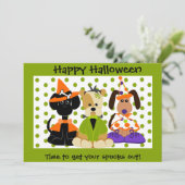 Halloween Party nodigt uit Kaart (Staand voorkant)