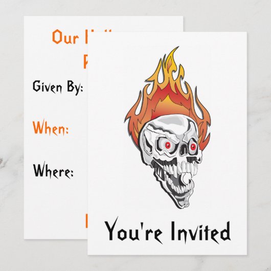 Halloween Party nodigt uit Kaart (Voorkant / Achterkant)