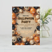 Halloween Party nodigt uit Kaart (Staand voorkant)