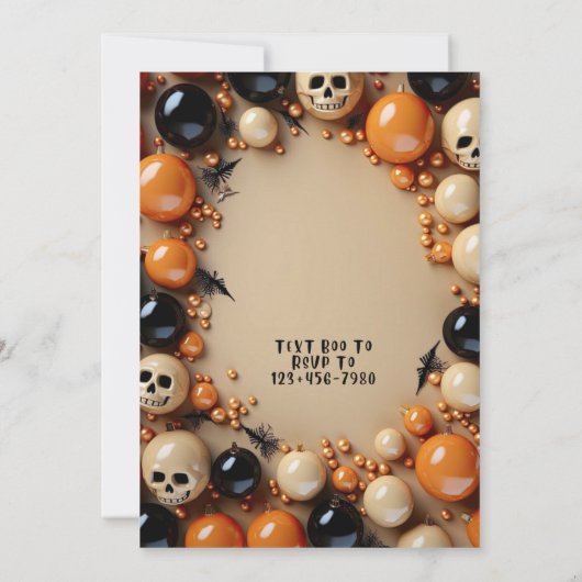 Halloween Party nodigt uit Kaart (Achterkant)