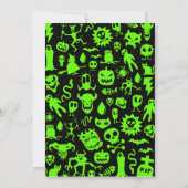 Halloween Party nodigt uit Kaart (Achterkant)