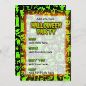 Halloween Party nodigt uit Kaart (Voorkant / Achterkant)