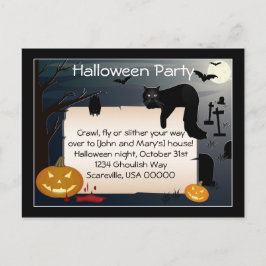 Halloween Party nodigt uit Uitnodiging Briefkaart