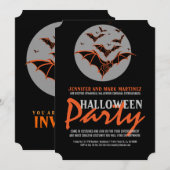 Halloween Party nodigt zwarte en Oranje vlekken ui Kaart (Voorkant / Achterkant)