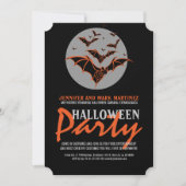 Halloween Party nodigt zwarte en Oranje vlekken ui Kaart (Voorkant)