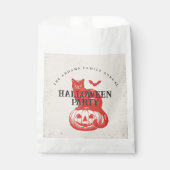 Halloween Party Oranje pompoen Cat Bat Bedankzakje (Voorkant)