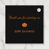 Halloween Party Oranje pompoenen Bedankjes Labels (Achterkant)