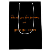 Halloween Party Oranje Pompoenen Gift Bag Medium Cadeauzakje (Achterkant)