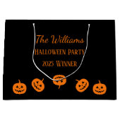 Halloween Party Oranje pompoenen Groot Cadeauzakje (Voorkant)