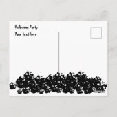 Halloween Party oranje zwarte schedels grappig op  Briefkaart (Achterkant)