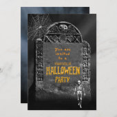 Halloween Party Oude Grafsteen Kaart (Voorkant / Achterkant)