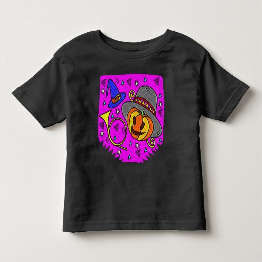 Halloween Party Paarse Jack O'Lantern Bugle Kinder Shirts (Voorkant)