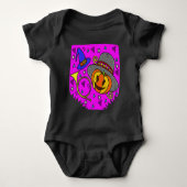 Halloween Party Paarse Jack O'Lantern Bugle Romper (Voorkant)