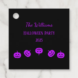 Halloween Party Paarse pompoenen Bedankjes Labels