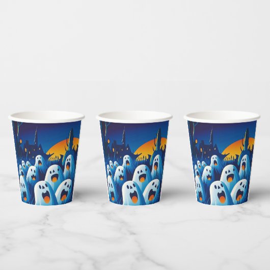 Halloween party papieren bekers (Multi)