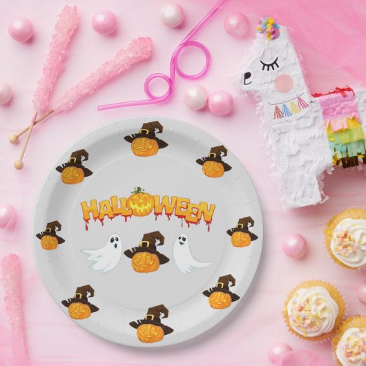 Halloween party papieren bordje (Feest)