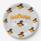 Halloween party papieren bordje (Voorkant)