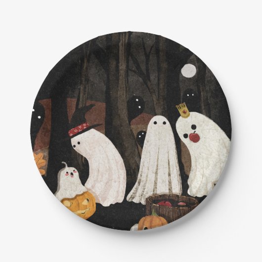 Halloween Party Papieren Bordje (Voorkant)