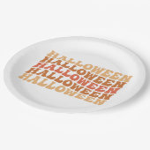 Halloween Party Papieren Bordje (Gekanteld)