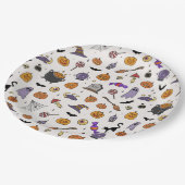 Halloween Party Papieren Bordje (Gekanteld)