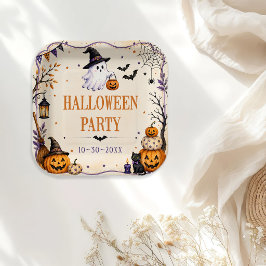 Halloween party  papieren bordje