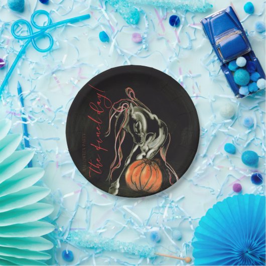 Halloween Party, Pappteller mit Geisterpferd Papieren Bordje (Feest)