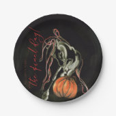 Halloween Party, Pappteller mit Geisterpferd Papieren Bordje (Voorkant)