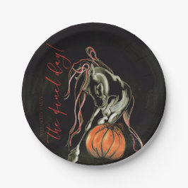 Halloween Party, Pappteller mit Geisterpferd Papieren Bordje