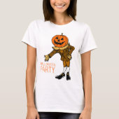 Halloween Party Pompoen Guy Clip Art, Halloween T-shirt (Voorkant)
