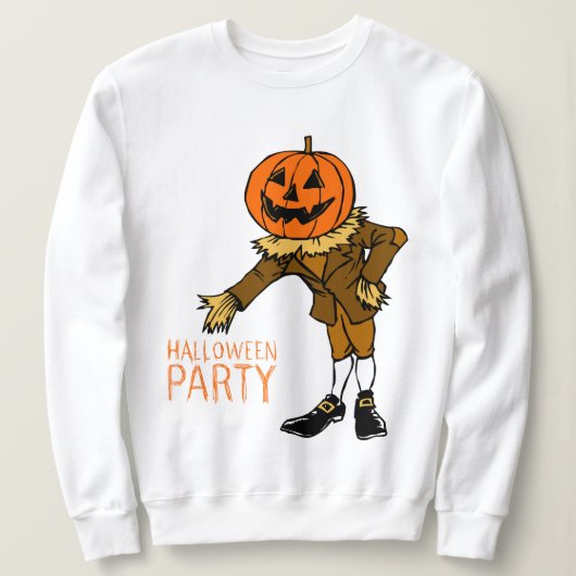 Halloween Party Pompoen Guy Clip Art, Halloween Trui (Design voorkant)