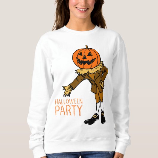 Halloween Party Pompoen Guy Clip Art, Halloween Trui (Voorkant)
