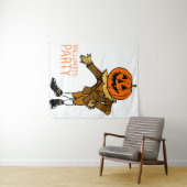 Halloween Party Pompoen Guy Clip Art, Halloween Wandkleed (In Situ (horizontaal))