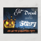 Halloween Party Pompoen Huis Uitnodiging Briefkaar (Voorkant)