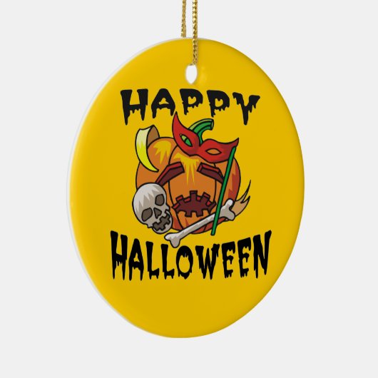 Halloween Party Pompoen Ornament (Rechts)