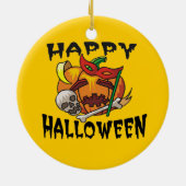 Halloween Party Pompoen Ornament (Achterkant)