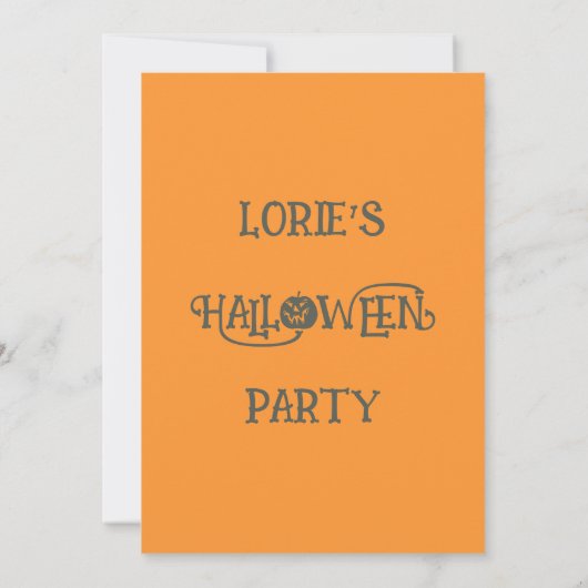 Halloween Party Pompoen Patch Custom Kaart (Achterkant)